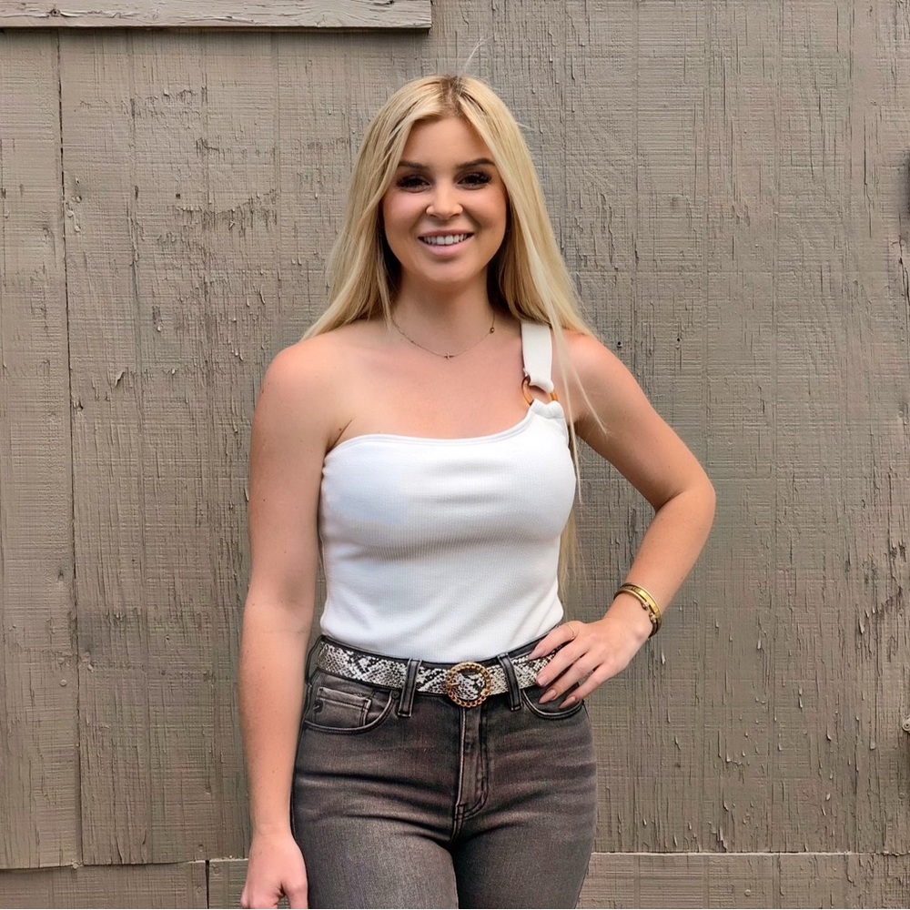White One Shoulder BodySuit